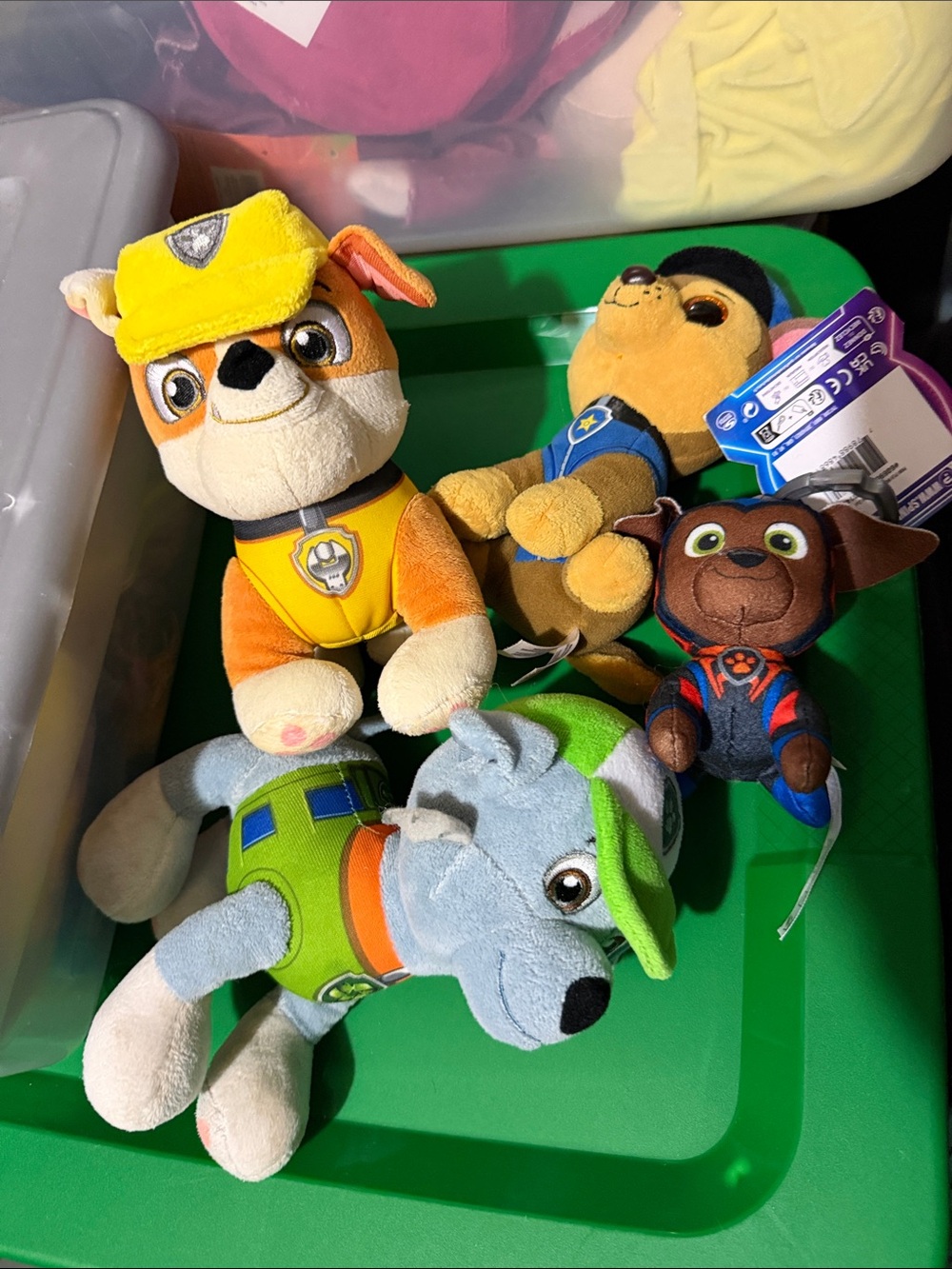 Paw Patrol Plush Set - Yellow, Blue, Green, Brown Characters